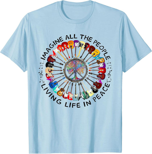 Imagine Music Peace and Music Guitar Circle Harmony