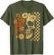 Floral Skull Grunge Retro Aesthetic Design