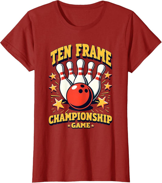 Ten Frame Championship Game Bowling Design