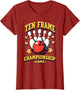 Ten Frame Championship Game Bowling Design
