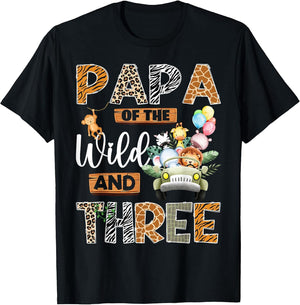 Papa of The Wild and Three 3Rd Birthday Boy Safari Truck