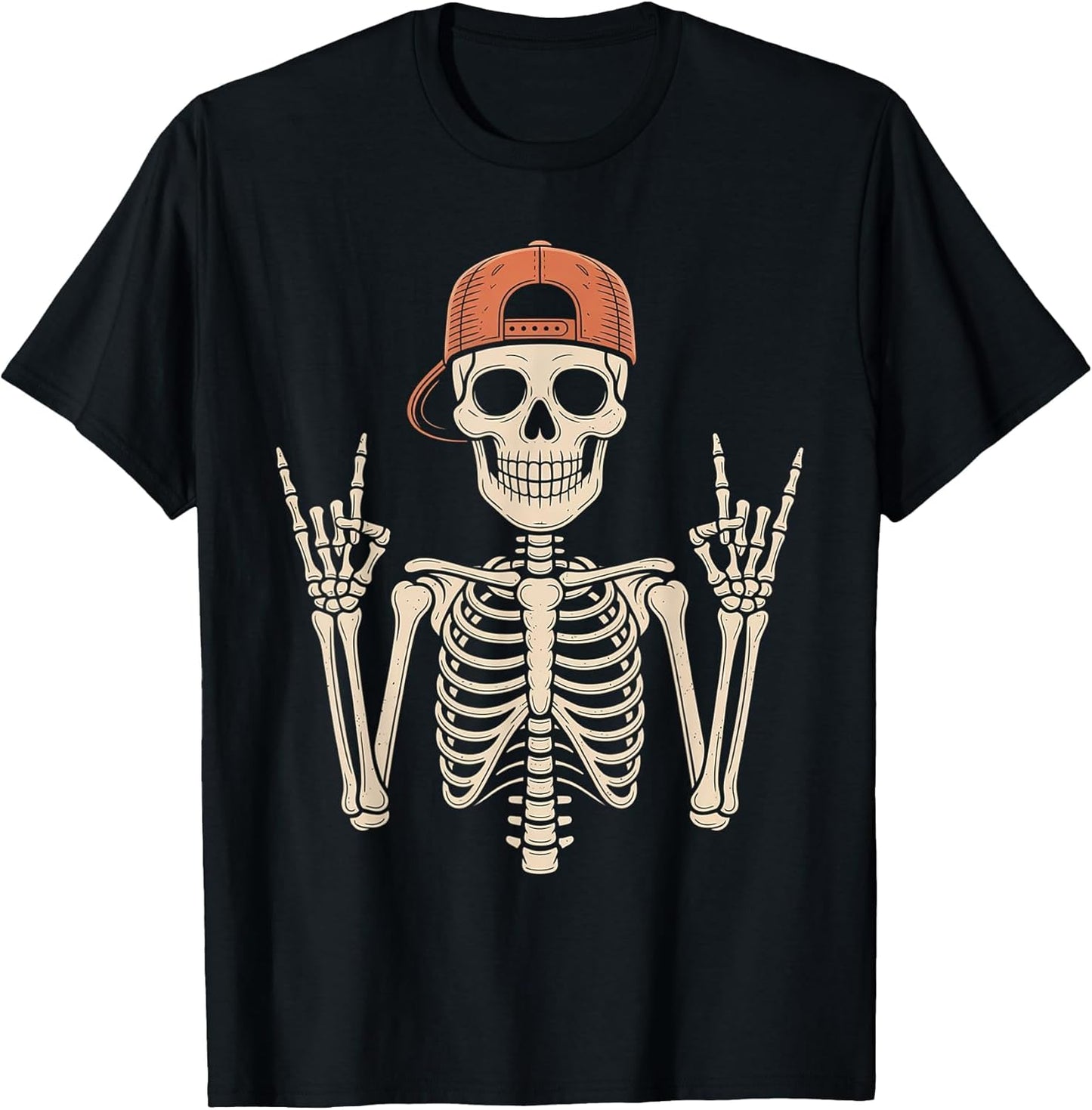 Rocker Skeleton Cap Skater Cool Halloween Punk Rock Men Boys