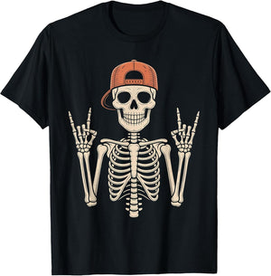 Rocker Skeleton Cap Skater Cool Halloween Punk Rock Men Boys