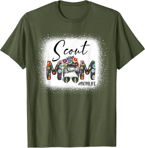 Scouting Scout Mom Life Messy Bun Hair Bleached Mother's Day