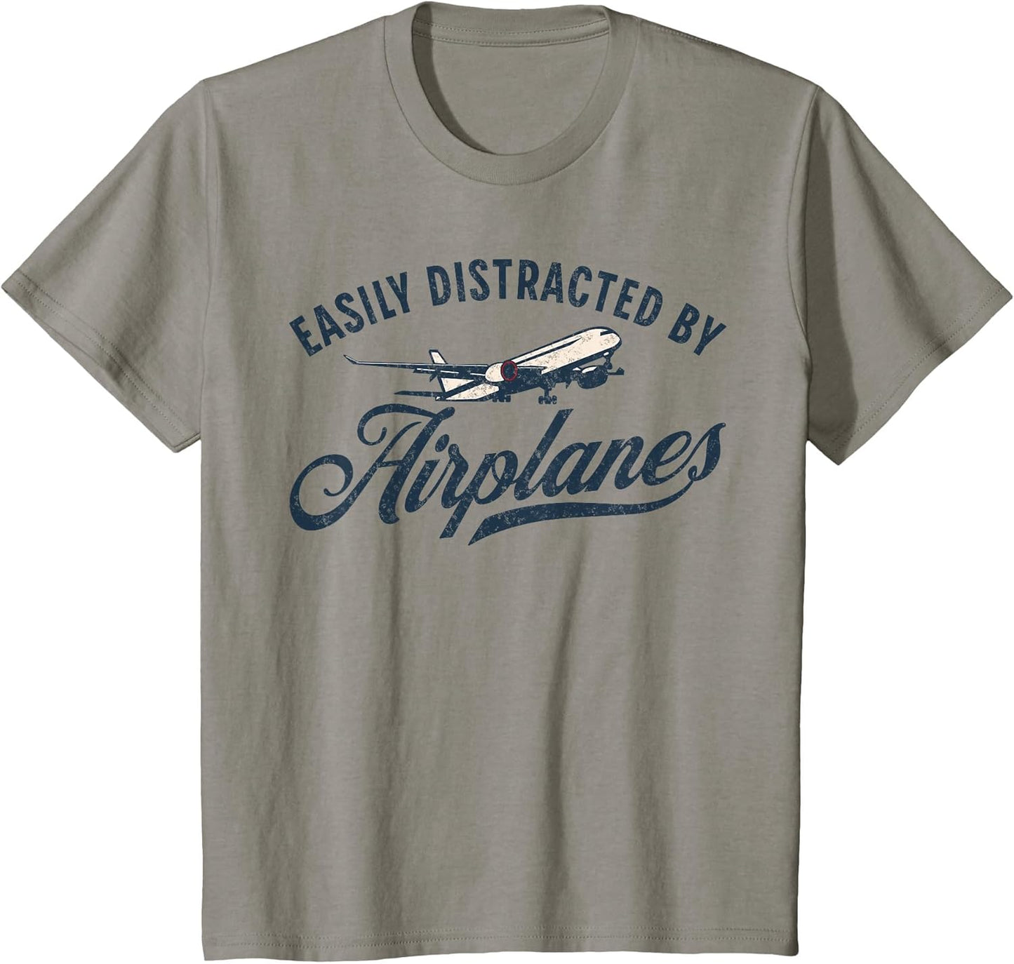 Easily Distracted by Airplanes Plane Lover Vintage Aviation