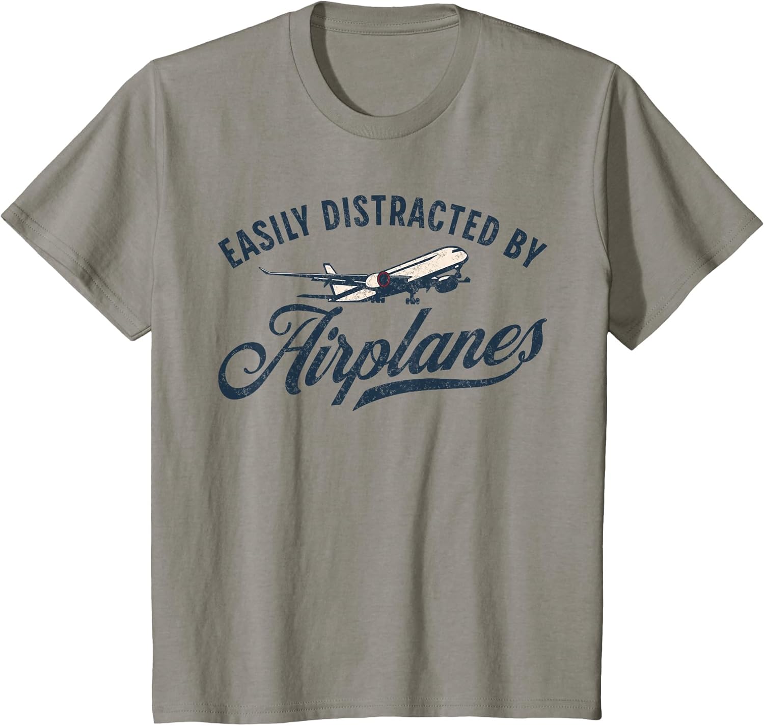 Easily Distracted by Airplanes Plane Lover Vintage Aviation