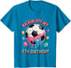 Kids Soccer Birthday Shirt 8 Ice Cream Drip 8th Party Boys