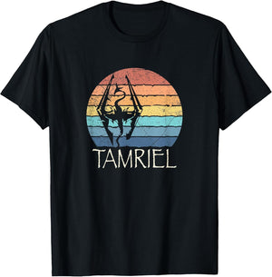 Akatosh: The Tamriel Elder Retro Sunset of The Scrolls Gamer