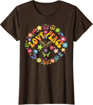 Peace Love Butterfly 60s 70s Tie Dye Vintage Hippie Costume