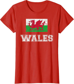 Wales Flag Vintage I Men Women Kids