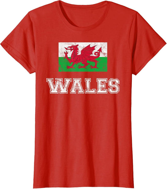 Wales Flag Vintage I Men Women Kids