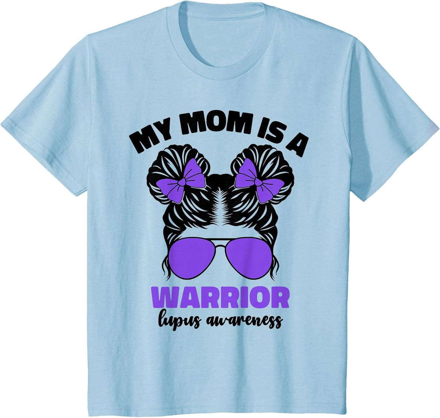 My Mom is A Warrior Lupus Awareness Month Kids Girls Purple