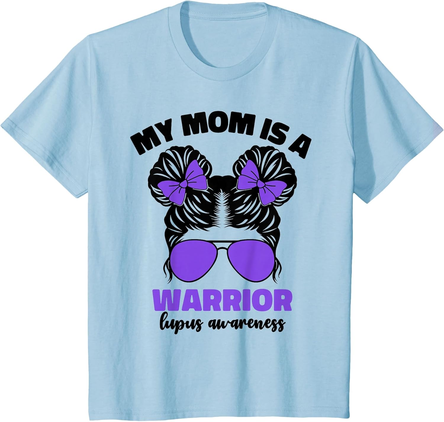My Mom is A Warrior Lupus Awareness Month Kids Girls Purple