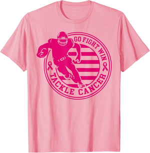 Tackle Breast Cancer Awareness Football Pink Ribbon Boys Kid
