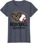 Baseball Grandma Funny Leopard Heart Proud Baseball Grandma