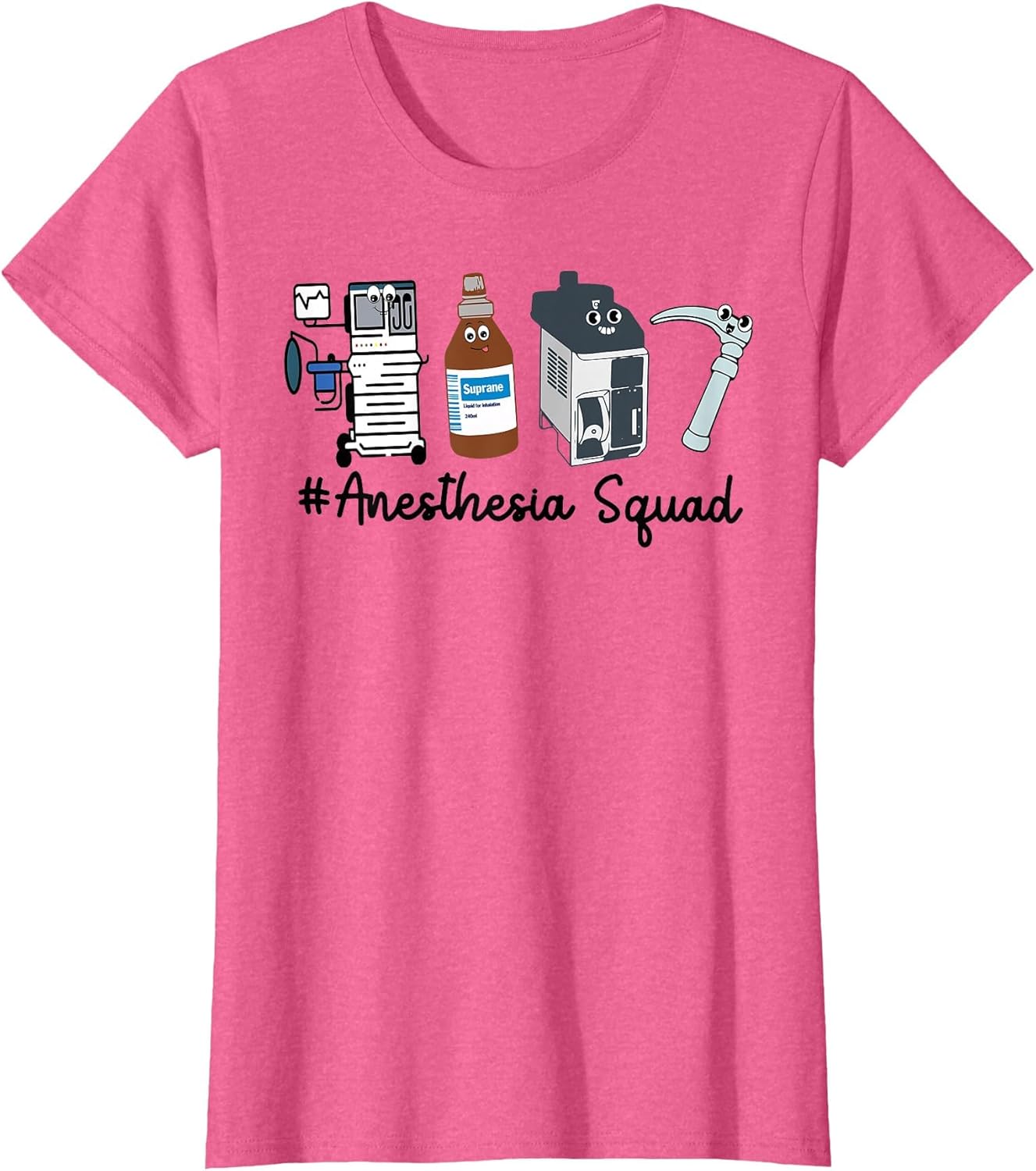 Funny Anesthesia Tech, Anesthesia Squad Goals CRNA Anesthesi , Women, Pink Heather, Large