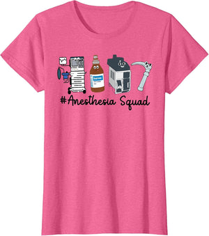 Funny Anesthesia Tech, Anesthesia Squad Goals CRNA Anesthesi , Women, Pink Heather, Large