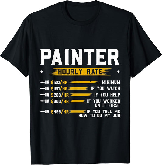 Painter Hourly Rate Funny Painting Professional Painter