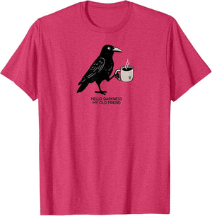 Hello Darkness My Old Friend Crow Coffee Spooky Halloween
