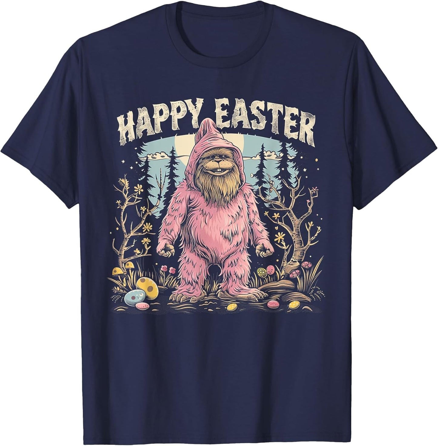 Happy Easter - Bigfoot Funny Rabbit Bunny Eggs Basket Boy