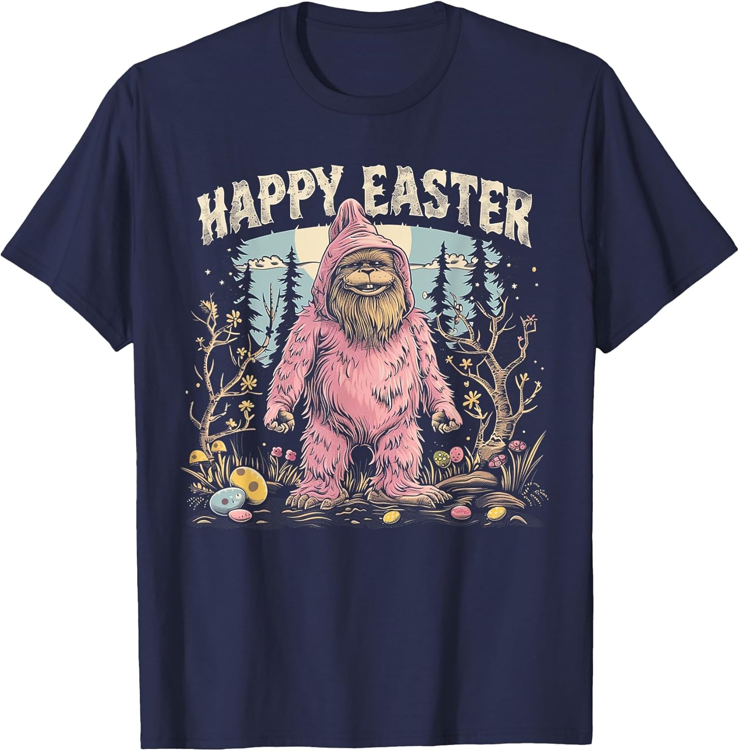 Happy Easter - Bigfoot Funny Rabbit Bunny Eggs Basket Boy