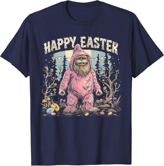 Happy Easter - Bigfoot Funny Rabbit Bunny Eggs Basket Boy