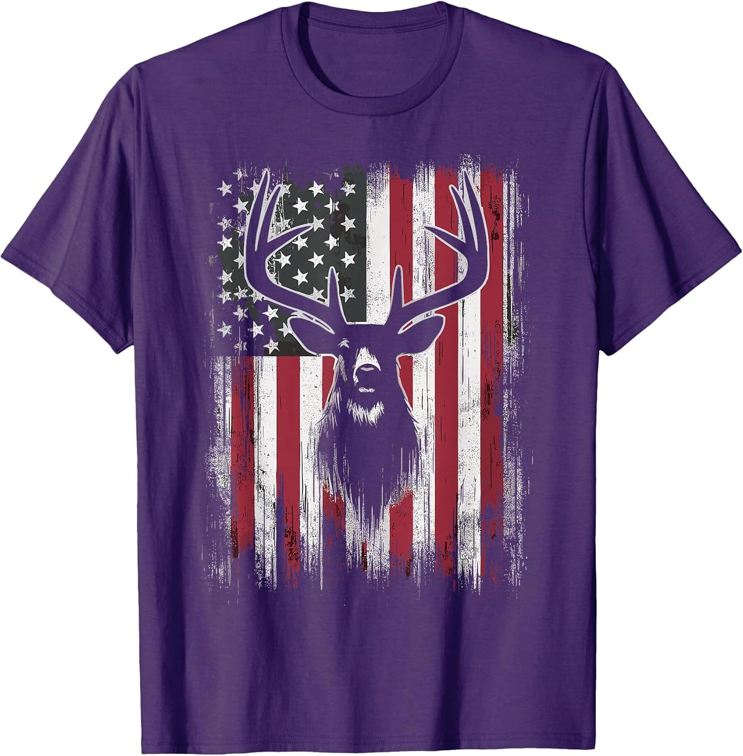 Deer Hunting American Flag