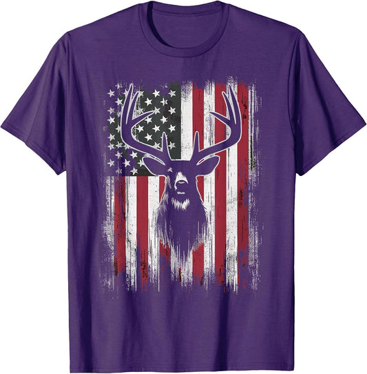 Deer Hunting American Flag