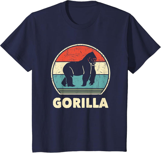 Vintage Gorilla Women Kids Gorillas Lovers Retro