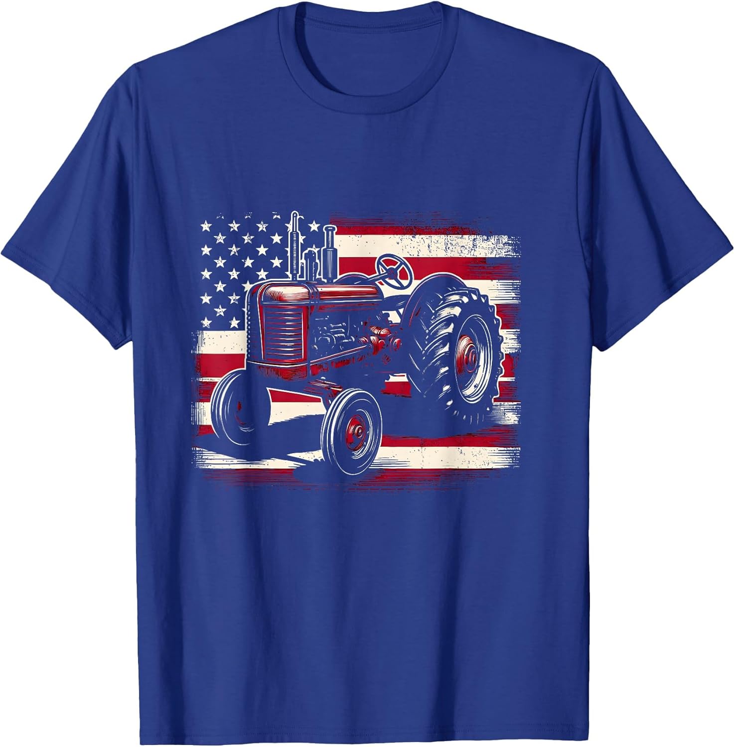 Old Farmall Cub Tractor American Flag Patriotic Farming Farm