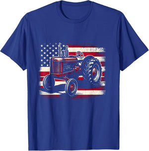 Old Farmall Cub Tractor American Flag Patriotic Farming Farm