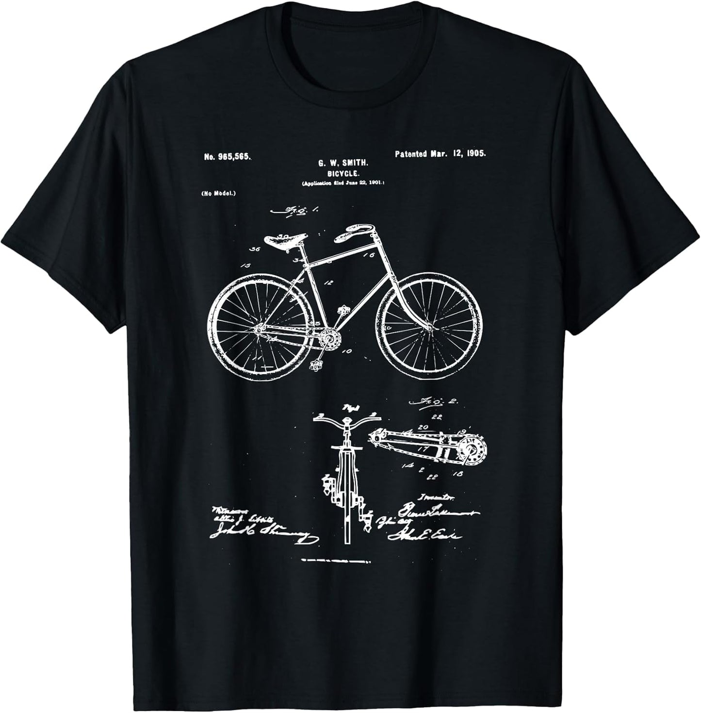 Vintage Patent Print 1900 Bicycle , Bike Shirt