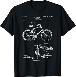 Vintage Patent Print 1900 Bicycle , Bike Shirt
