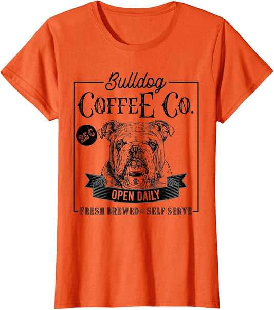Retro English Bulldog Coffee Funny Dog Mom Coffee Lover