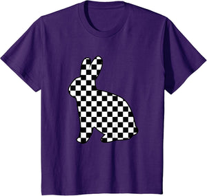 Checkered Bunny for Toddler Boys Girls Easter Rabbit Retro