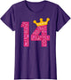 Happy Birthday Shirt, Girls 14th Party 14 Years Old Bday