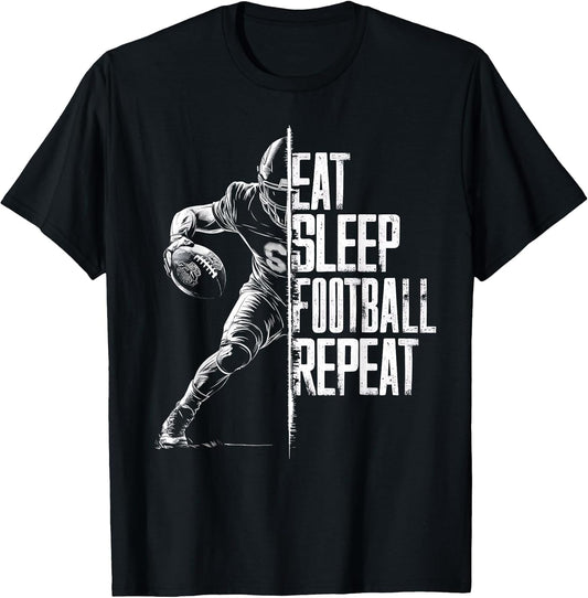 Eat Sleep Football Repeat Football Lovers Youth Kids Boys