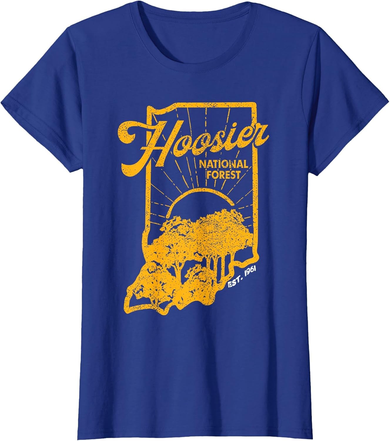 Indiana State Hoosier National Forest Retro Vintage