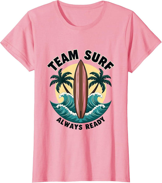Team Surf Always Ready Ocean Wave Design