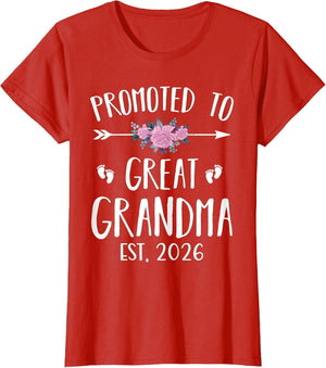 Promoted to Great Grandma Est 2026 New Great Grandmother