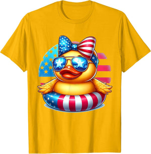 Cool Rubber Duck USA Flag Cute Duckie 4th of July Patriotic