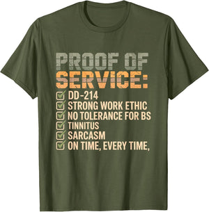 Proof of Service DD-214 Tinnitus Strong Work, Ethic Military