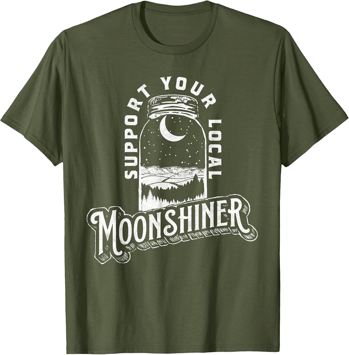 Support Your Local Moonshiner Funny Moonshine Jar Vintage