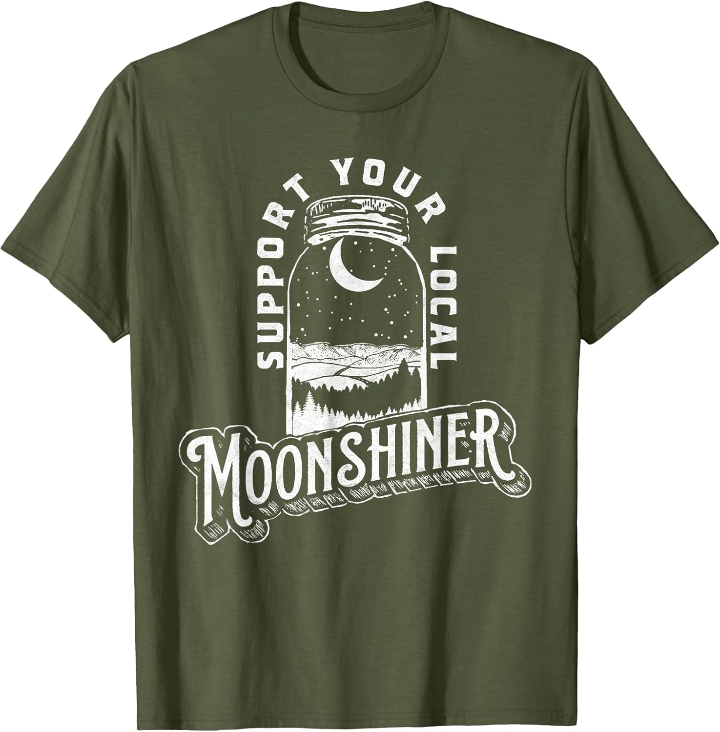 Support Your Local Moonshiner Funny Moonshine Jar Vintage