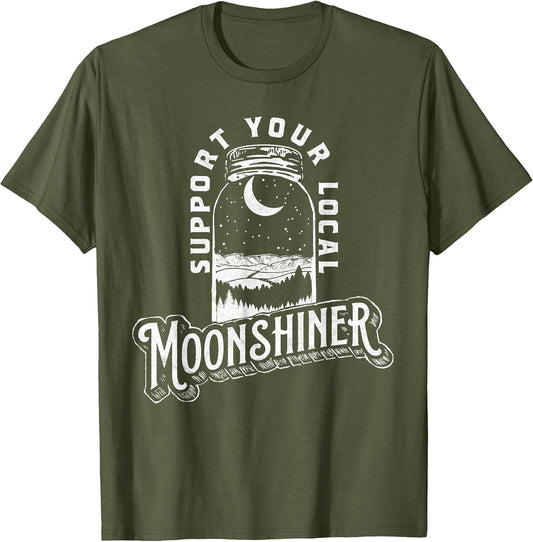 Support Your Local Moonshiner Funny Moonshine Jar Vintage