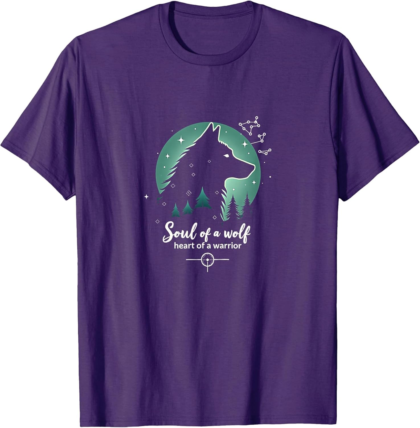 Soul of a Wolf Heart of Warrior Mystic Forest Graphic