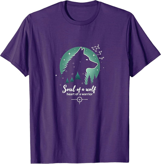 Soul of a Wolf Heart of Warrior Mystic Forest Graphic