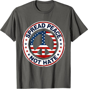Spread Peace Not Hate Peace Sign Design