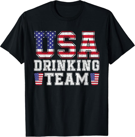 USA Drinking Team Funny Drinking Beer Lover 4th of July
