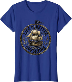 Life Is Better Offshore Pirate Adventure Design